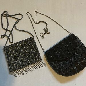 Vintage beaded purses, small evening purses, both sold together.